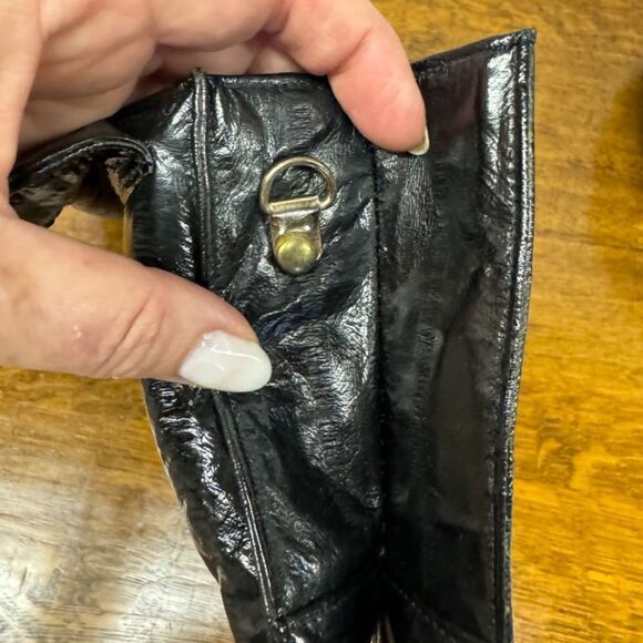 stunning vintage eelskin black clutch - Picture 4 of 5